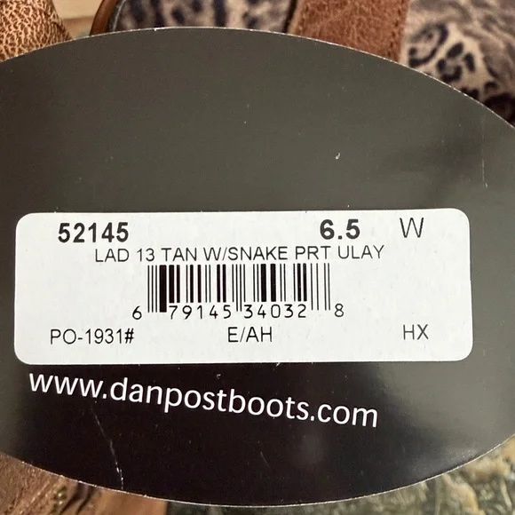 NWT Laredo Brown leather Western Boots embellishment women’s sz 6.5 W - Picture 9 of 10